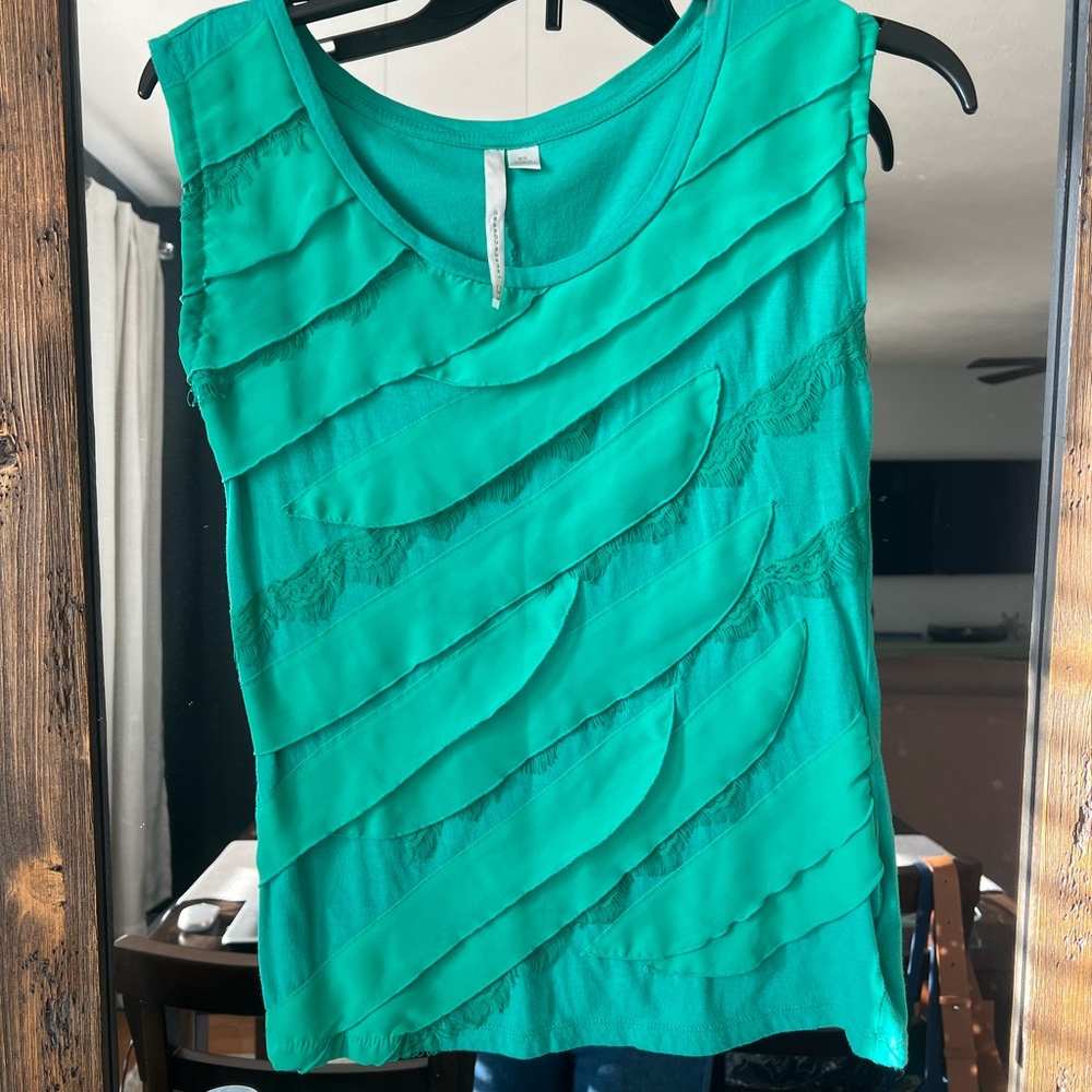 LC Lauren Conrad Teal Layered Tank Top
